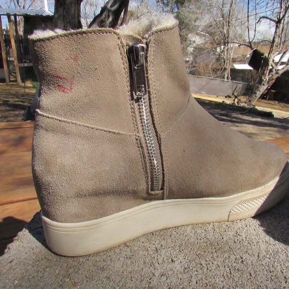 Wanda Taupe Suede Wedge Sneakers by Steve Madden - Picture 8 of 8